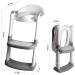 Wakagen Height adjustable potty training toilet seat with steps for boys and girls infant toddler child toilet training seat with handle  padded seat  non-slip wide steps  (ZX-001) - Buy Online on GoSupps.com