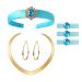 Women Princess Costume Accessories Headband Hair Ties Girls Dress Up Halloween Cosplay Party Supplies Blue