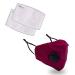 Washable Face Mask with Filter(Red) Reusable Face Mask with Activated Carbon Filter Breathable Face Mask all-round Protection from Pollution Cotton Face Covering