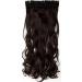 29"/73cm One Piece Clip In Hair Extensions Curly 130g Hairpieces Wavy 5 Clips Women Beauty - Medium Brown - Buy Online on GoSupps.com
