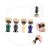 Frcolor Foam Whistle Beard Brush Set - 4 pcs Portable Bristle Hair Tools for Men | Perfect for Grooming & Styling Beards | 10.5x3.9cm - Buy Online on GoSupps.com
