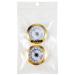 2 Piece Gold Analog Mechanical Hygrometer Set - 2 Inch Round Humidity Gauge for Cabinets and Cans - Buy Online on GoSupps.com