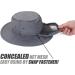 USHAKE Safari Hat with Hidden Net Mesh - Grey | Sun Protection Bucket Hat for Outdoor Activities - Buy Online on GoSupps.com
