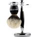 Premium Absbas Wet Shaving Set - Pure Roof Hair Brush Silver Spitz Stand & Fusion Safety Razor Gift Set for Men - Buy Online on GoSupps.com