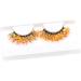 Glitter Lashes - Sparkly 3D Orange Lashes Shiny Dramatic Decorative Eye Strip Lashes | False Eyelashes flufy Wispy Curly Waterproof Sticker Eyelashes | Lashes for Holiday Eye Makeup Cosplay Q-05 - Buy Online on GoSupps.com