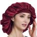 Alnorm Silk Satin Sleep Cap Extra Large for Braids Locs & Curls - Burgundy | International Shipping Available - Buy Online on GoSupps.com