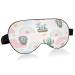 WELLDAY Sleep Mask Cute Rainbow and Cactus Night Eye Shade Cover Soft Comfort Blindfold Blockout Light Adjustable Strap for Men Women