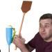 Room Fly Swatter | Wood Handle Punched Leather Flyswatter with Storage Hook | Portable Wasp Flyswatter for Indoor Outdoor Living Room Envelope - Buy Online on GoSupps.com
