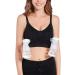 LEAPOVER Women's Hands-Free Breast Pump Nursing Bra - Adjustable Maternity Feeding Bra (Black, Size L) - Buy Online on GoSupps.com