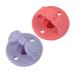 Nuby 3-D Sili Soother Pacifiers with Soft Handle and Two Safety Air Holes 2 Pack 0+ Months Purple Bow and Pink Flowers