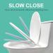 D Shape Toilet Seat for Compact Toilet Heavy Duty Toilet Seat Soft Close Quick Release Easy Clean Toilet Seat Cover (Width 35 Length 40-45) White Little Surprise - Buy Online on GoSupps.com