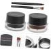 FOMIYES 2pcs Eyeshadow Dark Brown Eyeliner Black Eye Shadow Cream Liquid Eyeliner Water Proof Eyeliner Brush - Buy Online on GoSupps.com