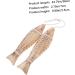 Alipis 1 Pair Wooden Fish Decorative Pendant Vintage Decor Wooden Fish Wall Art Wall Hanging Decor Nordic As Shown 58X7CM - Buy Online on GoSupps.com