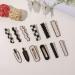 12Pcs Elegant Geometric Acrylic Resin Hair Barrettes - No Bend Clips for Girls and Women - Vintage Hairpins for Styling - Buy Online on GoSupps.com
