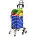 Three-Wheel Small Stroller Fashion Heightening Home Hand Push Upstairs Transport Two-Layer Handle Reinforcement Dual-use Shopping Cart 8 Wheels
