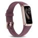 IMFRCHCS Fitness Tracker Activity Tracker with 1.1" AMOLED Color Display Smart Watch, 24/7Heart Rate Monitor, Indoor Outdoor Tracking, Sleep Monitor, 5 ATM Waterproof Step Counter Watch for Women Men Bordeaux