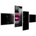islandburner GJJF-4LPx Purple Paint Lip Gloss Drops Sexy Lips Shiny Liquid Beautiful Model Girl S Mouth Black Skin Lipstick Makeup Beauty Wall Art - Buy Online on GoSupps.com