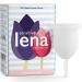 Lena Sensitive Menstrual Cup | Soft Reusable Beginner Period Cup | 12h Wear | Tampon Pad and Period Disc Alternative | Feminine Care Hygiene Products (Clear Small) Small Sensitive Clear