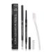 2 Packs Ultra Slim Eyebrow Pencil Micro Brow Definer Pencil with eyebrow razor Waterproof Long-lasting Precise Fine Tip Applicator for Perfect Brows Black