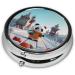 Cartoon Baby Panda Portable Metal Pill Box | Round Mini 3-Compartment | Travel Essential for Small Pills - Buy Online on GoSupps.com