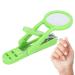 Older nail clipper with a magnifying glass stainless steel adjustable fingernail toenail cutter nail snap care for older seniors baby (green)