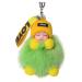 Anesthesia key rings with sleeping sleeping car pompom suitable fur or handbag key rings for babies baby trailer keychain keychain key release f unit size