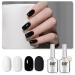 GAOY Black and White Gel Nail Polish 16ml 2 Colors 2026 2027 Soak Off UV Gel Polish Set for Nail Art DIY Manicure at Home Flawless Black and White
