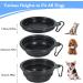 Vivifying 500ml Foldable Dog Bowl - Silicone Travel Bowl for Dogs & Cats (Black & Blue) - 2PCs Portable Feeding Solution - Buy Online on GoSupps.com