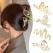Hair Claw Clips for Women - 4 Pack Large Metal 4 Inch hair clips Perfect Jaw hair clamps for Women and Thinner Thick hair styling Strong Hold Hair Fashion Hair Accessories (Gold)