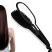 HURRISE Hair Straightener Brush Comb Straightening Curling Iron Brush with Ceramic Material Temperature Modes Even Heating Travel Hair Straightener Brush US Plug 110V