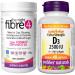 Webber Naturals The Right Fibre4 IBS Intestinal Discomfort 150 g Unflavoured 30 Servings & Vitamin D3 2500 IU Extra Strength 180 Softgels For Healthy Bones Teeth