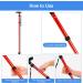 Supregear Folding Walking Stick - Adjustable & Lightweight Portable Walking Aid in Red - Buy Online on GoSupps.com