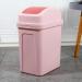 Dual Swing Lid Trash Can - Large Capacity Press-Type Garbage Bin for Home Kitchen Hotel Bathroom & Office - Pink - Buy Online on GoSupps.com