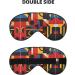Shop Unisex Sleep Eye Mask - Comfortable Red Yellow Blue Black Print for Travel Yoga & Shift Work - Buy Online on GoSupps.com