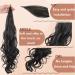 ShowCoco 32 Inch Flexible Wrap Around Ponytail Extension - Long Curly Synthetic Hairpiece for Women - 1B Color (100g) - Buy Online on GoSupps.com
