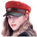 Women's Classic Yacht Captain Sailor Hat Beret Cap (S-M) in Red - Trendy Nautical Style - Buy Online on GoSupps.com