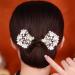 Ball Hair Clips Bun Rollers Lazy Hair Curler Rhinestone Flower Hair Clip Elegant Hair Clip For Women Bun Maker Hairpin Easy And Quick Snap Curling Tools (Type18) - Buy Online on GoSupps.com