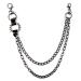 ARZASGO Unisex Punk Chains for Pants, Heavy Duty Multi-layer Belt Chains Hip Hop Trousers Jeans Chain with Lobster Clasps for Wallet Keys 2-layer