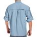 Men's Sun Protection Hiking Fishing Safari Shirt | Quick Dry Cargo | Blue X-Large - Buy Online on GoSupps.com