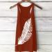 Aniywn Women's Sleeveless Feather Print Summer Tank Top Camisole - Small Red - Buy Online on GoSupps.com