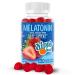 Dippin' Dots - Melatonin Sleep Support Gummies (120 Count) Strawberry Sunset Creme Flavor Chews | 2.5mg Per Gummy Sleep Supplement for Children and Adults | Supplement for faster Faster & Longer Sleep 120 Count (Pack of 1)