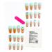 Nail art patches beautiful and fashionable nail patches finger decorations cosmetics and decorative products long nails for hot girls with diamonds gradient camellia nail patches finished fake n Bks1936 Gradient Flame Armor Piece