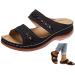 Perfectchose.com Shoes Perfectchose Sandles Perfectchose Arch Support Orthopedic Wedge Sandals 2023 Arch Support Orthopedic Wedge Sandals for Women Summer Vintage Anti-Slip Breathable Wide Width Open Toe Slippers (8 Black) 8 Black