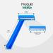 100 Disposable Razors with 2 Blades - Versatile & Hygienic for Medical & Everyday Use - Precision Shaving - Blue - Buy Online on GoSupps.com