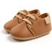 RVROVIC Baby Boys Girls Anti-Slip Oxford Loafer Flats | Infant Toddler PU Leather Soft Sole Shoes | 6-12 Months | Brown - Buy Online on GoSupps.com