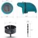 Automatic Chicken Food Dispenser - No Waste Rod-Proof & Weatherproof Poultry Feed Station for Chickens & Ducks (8 Feed Openings + Hole Saw) - Buy Online on GoSupps.com