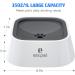 Non-Spill Slow Drink Dog Water Bowl 1L - Gray | Non-Slip Portable Pet Water Bowl for Car Travel | Cat & Puppy Friendly - Buy Online on GoSupps.com