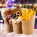 French Fries Paper Cups 100pcs Snacks Kraft Paper Cups Cones Trays Ice Cream Cups Holder Charcuterie Cups for All - Buy Online on GoSupps.com