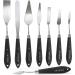 Arteza Palette Knives 8-Pack - Durable Stainless Steel Blades & Wooden Handles - Art Supplies for Oil & Acrylic Painting - Buy Online on GoSupps.com