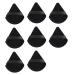 Yakur Makeup Powder Puffs with Strap Pure Cotton Smooth Soft Makeup Sponge Triangle Shaped Face Cleaning Cosmetic Puff Foundation Blending Sponge Applicator Set of 8 Pcs (black)
